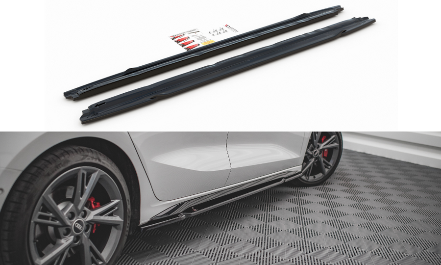 Maxton Design AU-A3-8Y-SLINE-SD1T Side Skirts Diffusers Audi S3 / A3 S-Line 8Y | Duco Car Parts UK Car Parts