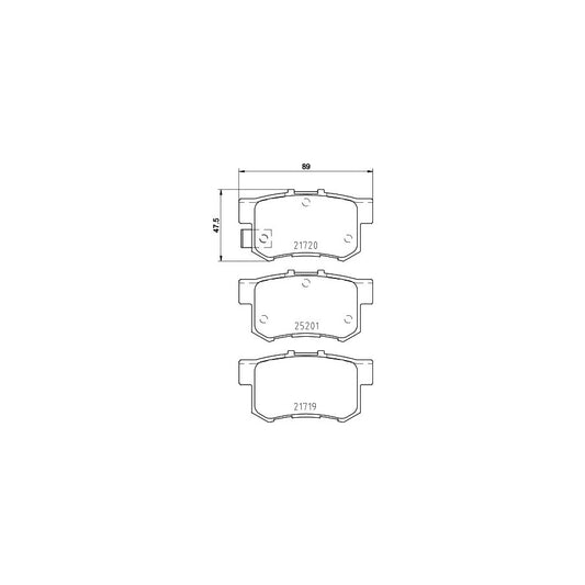 Hella 8DB 355 015 611 Brake Pad Set With Acoustic Wear Warning With Accessories