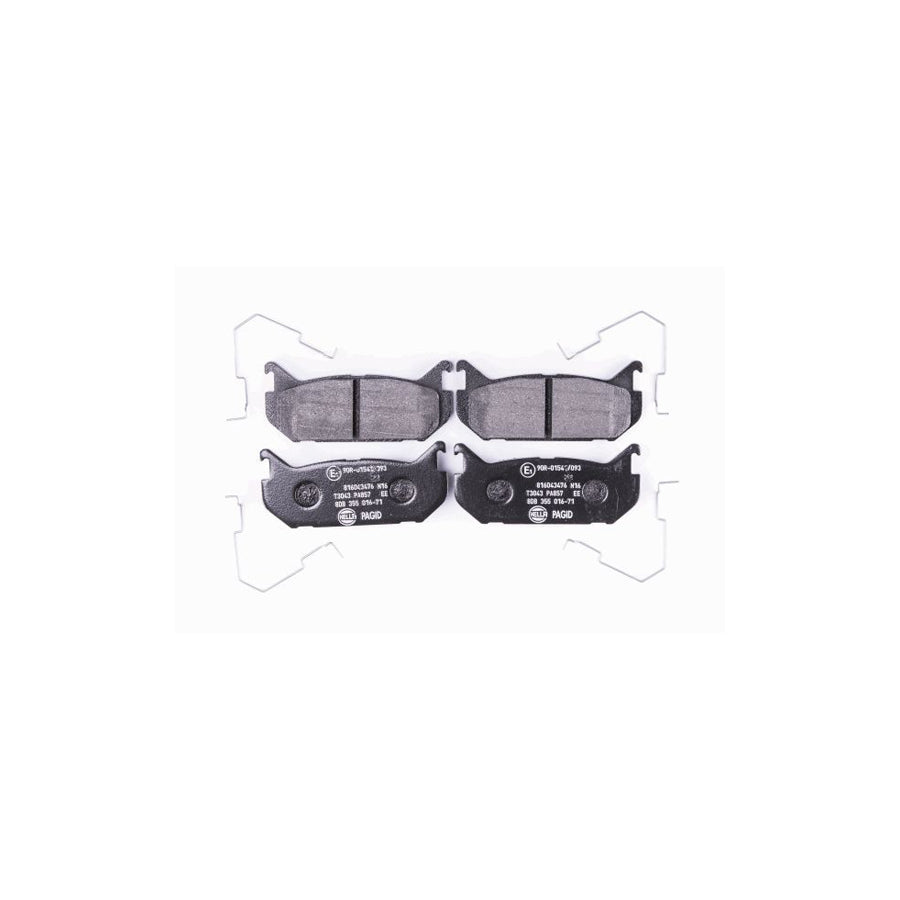 Hella 8DB 355 016 711 Brake Pad Set Not Prepared For Wear Indicator With Accessories