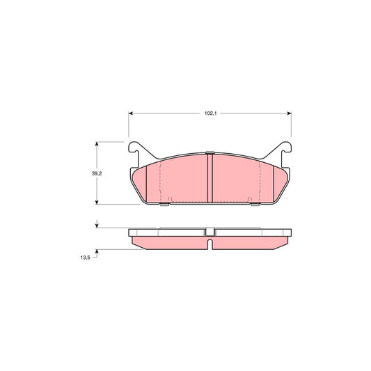 TRW Gdb887 Brake Pad Set Not Prepared For Wear Indicator