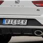 Rieger 00088147 SEAT 5F Leon FR Rear Diffuser for Sport Tailpipe Left & Right - Glossy Black