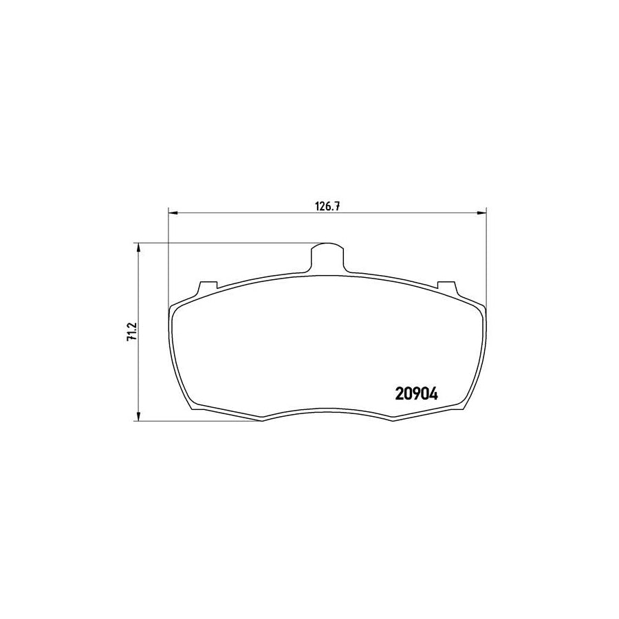 Brembo P 52 012 Brake Pad Set Excl Wear Warning Contact