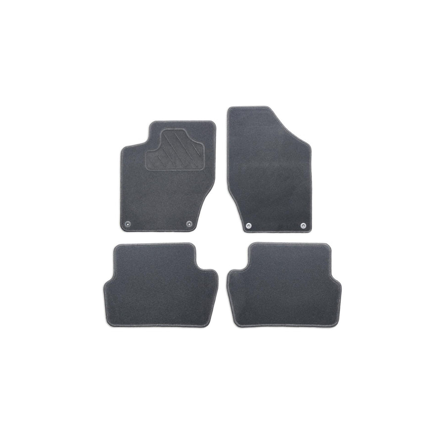 CUSTOPOL Tailored PGT155C Floor mat set Textile, Front and Rear, Quantity: 4, Black