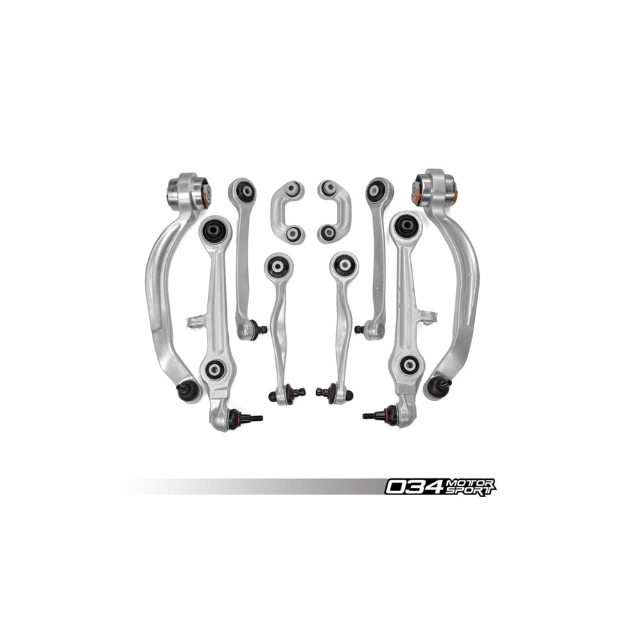 034Motorsport Control Arm Kit, Density Line, Early B5/C5 Audi S4/RS4 & A6/S6/RS6, B5 Volkswagen Passat With Aluminum Uprights