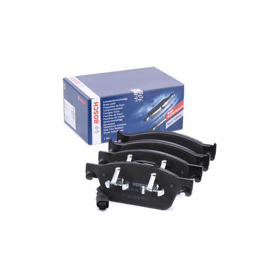 Bosch 0986494553 Brake Pad Set Incl Wear Warning Contact With Anti Squeak Plate With Mounting Manual With Piston Clip BP1474
