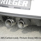 Rieger 00088146 VW Mk6 Golf Rear Diffuser for Twin Tailpipe Centre - Glossy Black