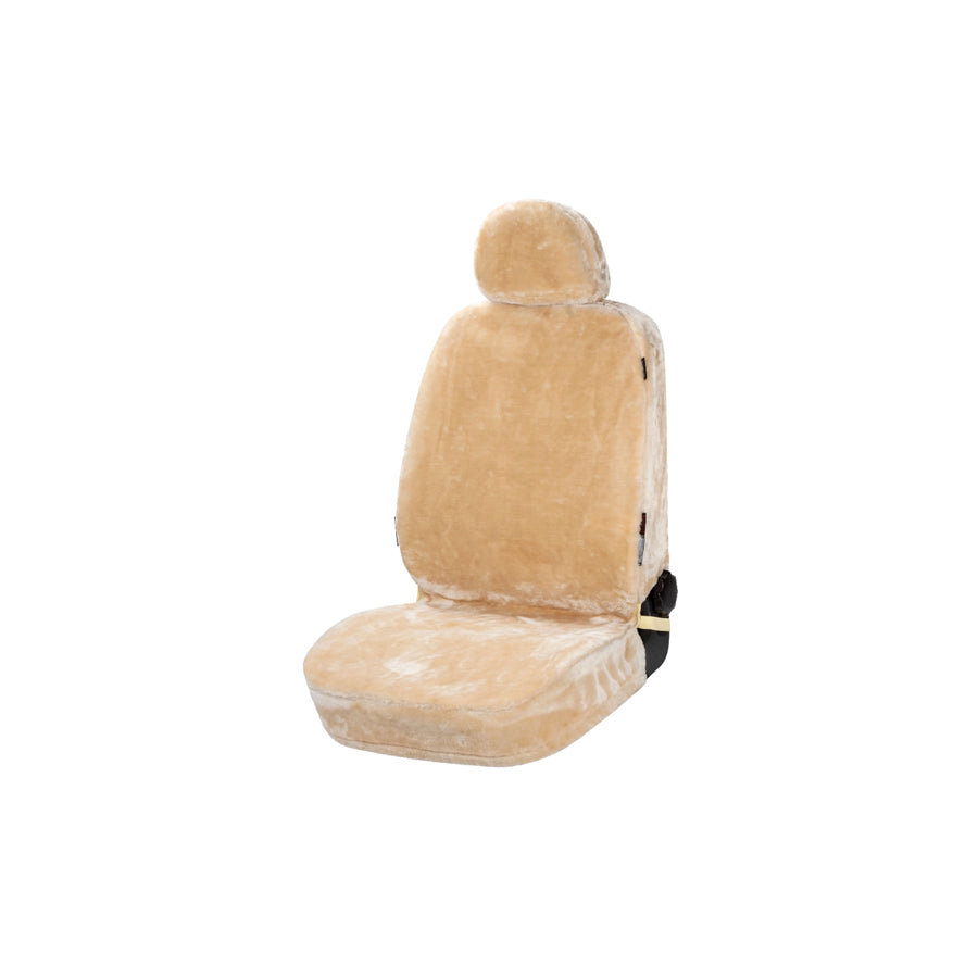 WALSER 20094 Car seat cover Beige, Polyester, Front