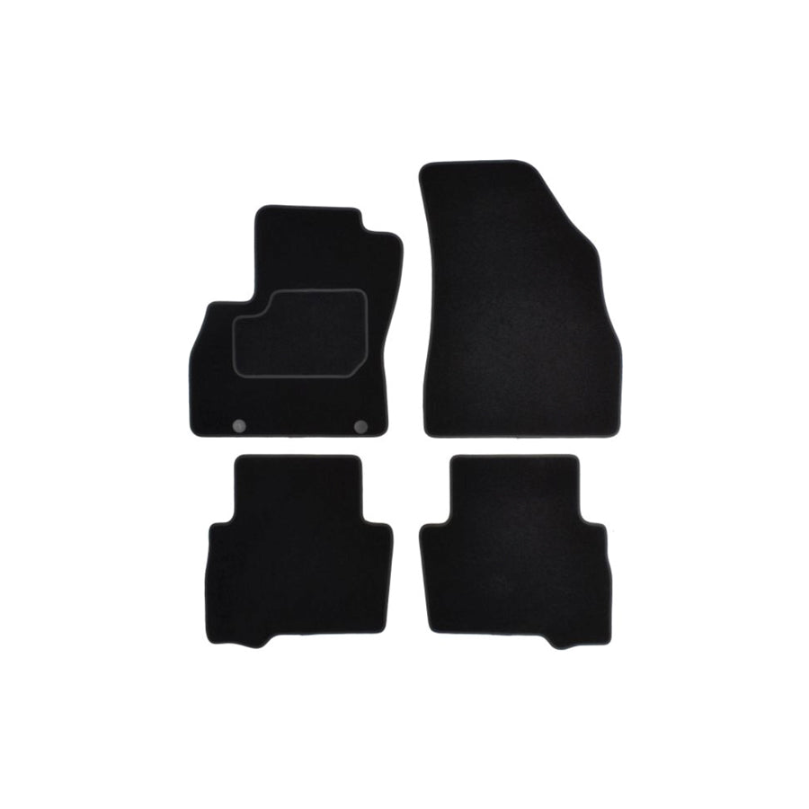 MAMMOOTH A041 CIT295 PRM 01 Floor mat set for CITRO??? Nemo Estate Textile, Front and Rear, Quantity: 4, Black