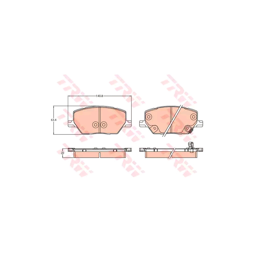 TRW Gdb3629 Brake Pad Set With Acoustic Wear Warning