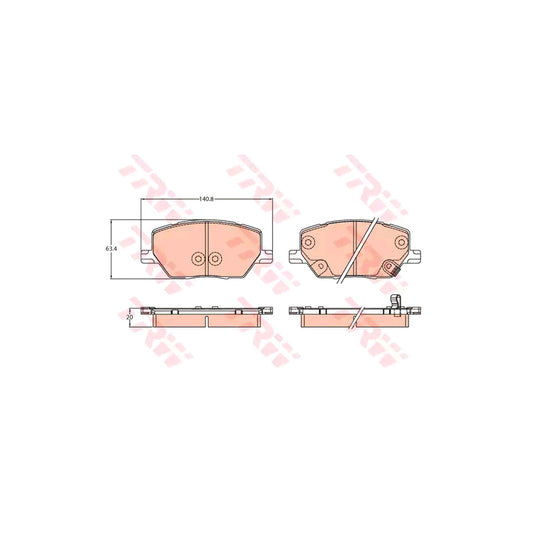 TRW Gdb3629 Brake Pad Set With Acoustic Wear Warning