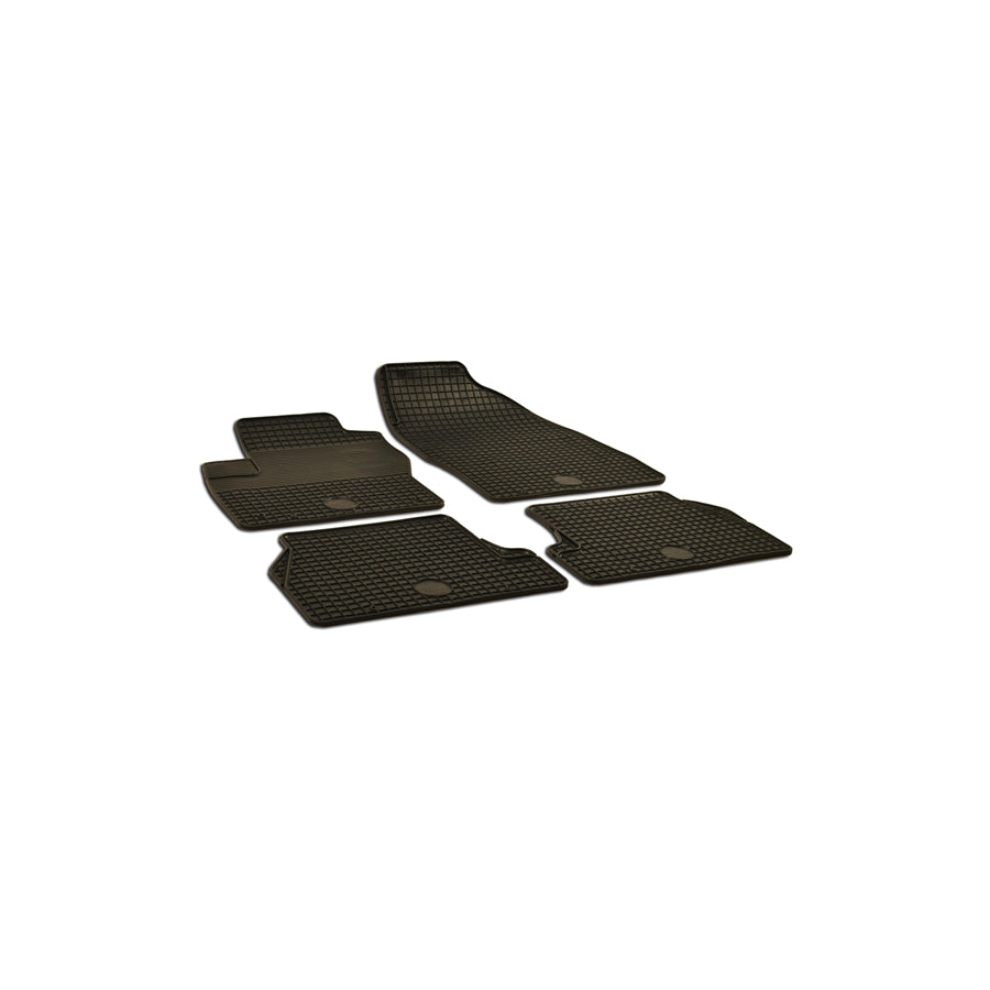 WALSER 50581 Floor mat set for FORD FOCUS Elastomer, Front and Rear, Quantity: 4, Black