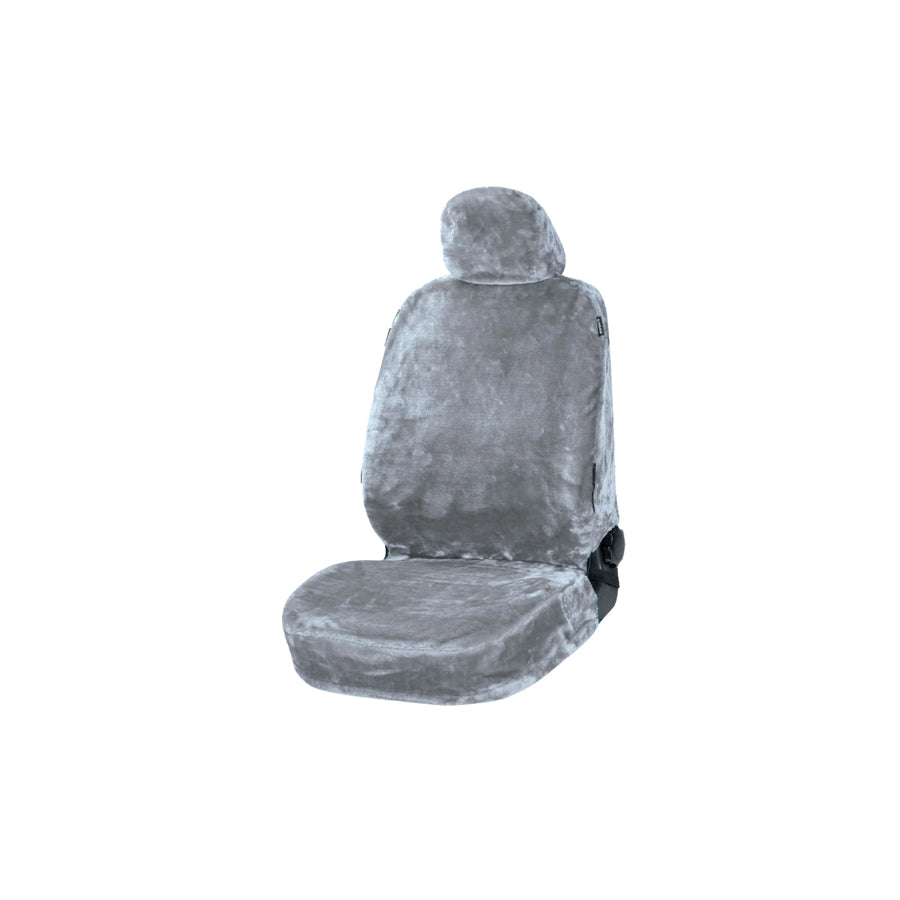WALSER 20093 Car seat cover Silver, Polyester, Front