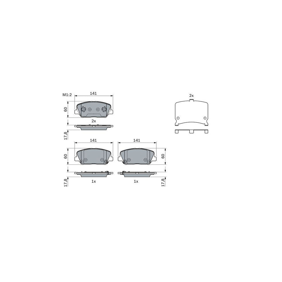 Bosch 0986494671 Brake Pad Set BP1666