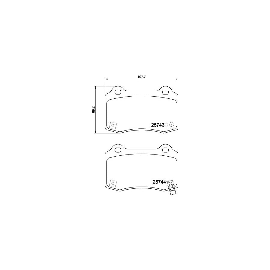 Hella 8DB 355 021 251 Brake Pad Set With Acoustic Wear Warning