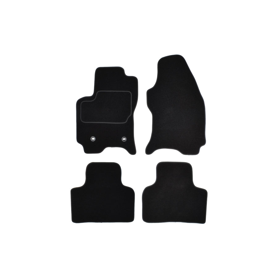 CUSTOPOL Tailored FOR240C Floor mat set for FORD Mondeo Mk2 Saloon (BFP) Textile, Front and Rear, Quantity: 4, Black