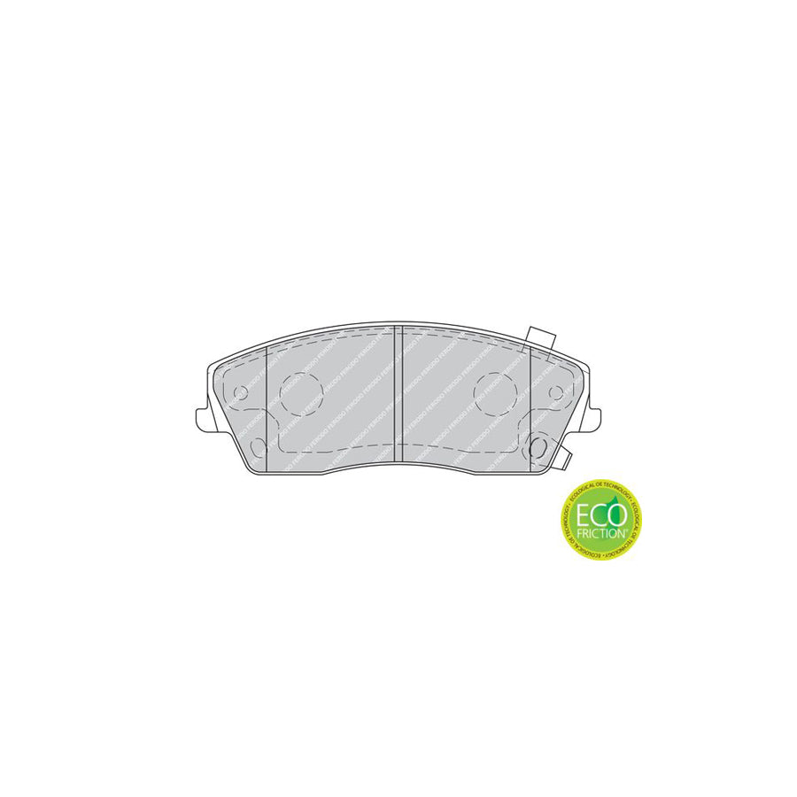 Ferodo Premier Eco Friction Fdb1954 Brake Pad Set With Acoustic Wear Warning With Piston Clip With Accessories