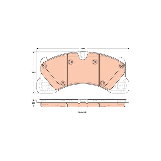 TRW Gdb1914 Brake Pad Set Prepared For Wear Indicator