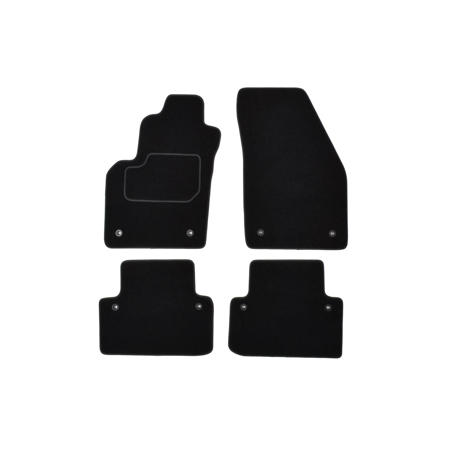 CUSTOPOL Tailored VOL130C Floor mat set for VOLVO V50 (MW, 545) Textile, Front and Rear, Quantity: 4, Black