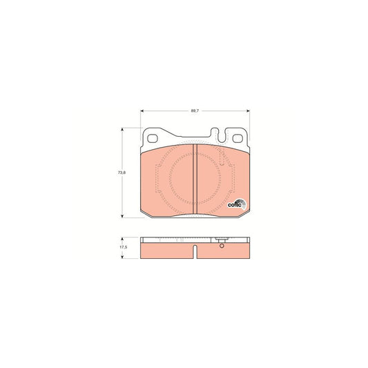 TRW Cotec Gdb264 Brake Pad Set Prepared For Wear Indicator