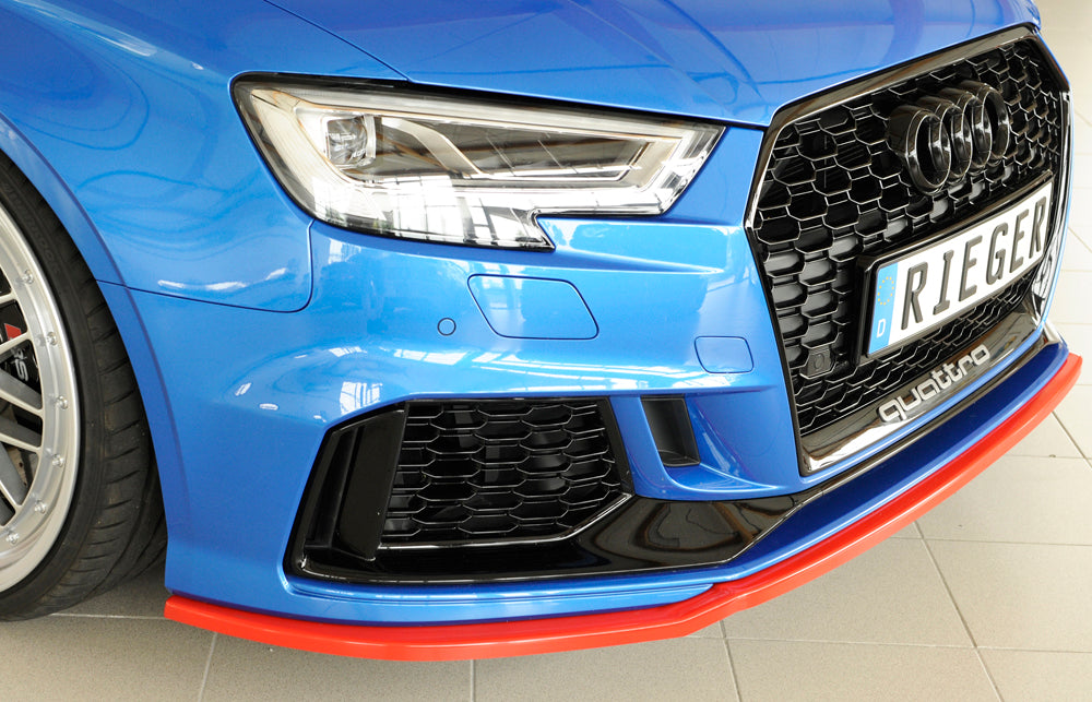 Rieger 00056810 Audi 8V RS3 Front Splitter -  Matte Black