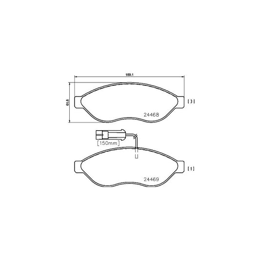 Brembo P 61 092 Brake Pad Set