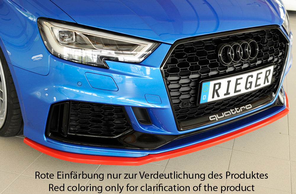 Rieger 00056810 Audi 8V RS3 Front Splitter -  Matte Black