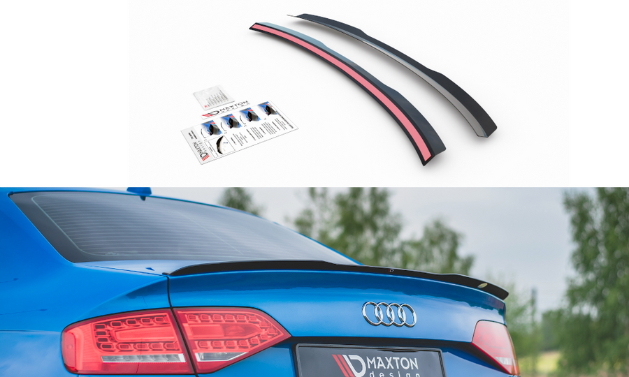 Maxton Design AU-A4-B8-CAP1T Spoiler Cap Audi A4 / A4 S-Line B8 / B8 FL Sedan | Duco Car Parts UK Car Parts