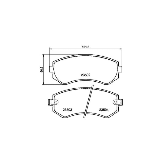 Hella 8DB 355 017 201 Brake Pad Set With Acoustic Wear Warning
