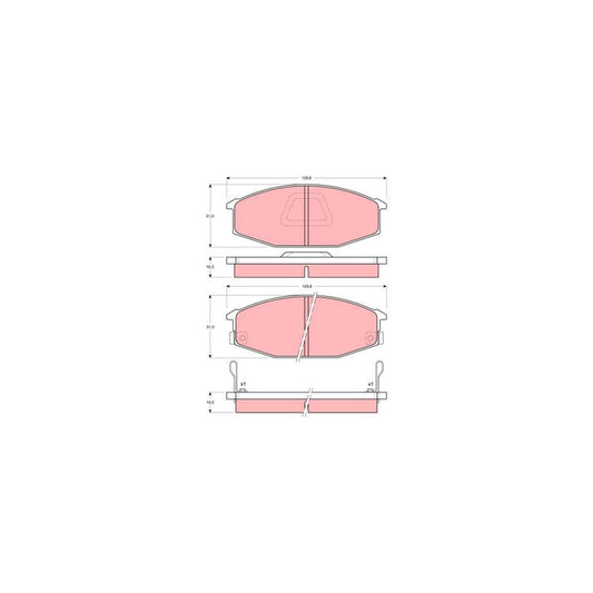 TRW Gdb369 Brake Pad Set For Nissan Urvan Incl Wear Warning Contact