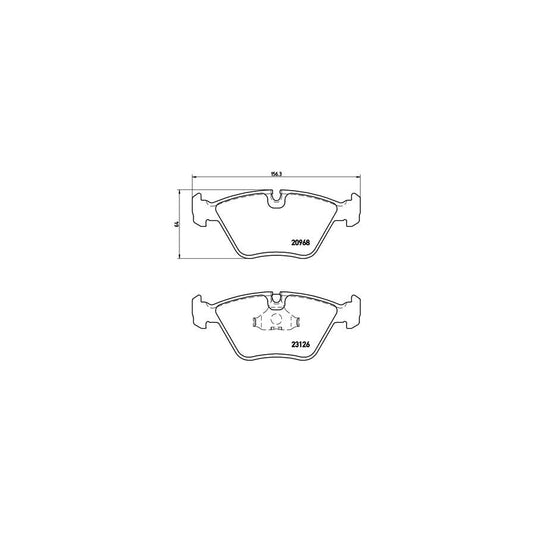 Brembo P 36 007 Brake Pad Set Prepared For Wear Indicator