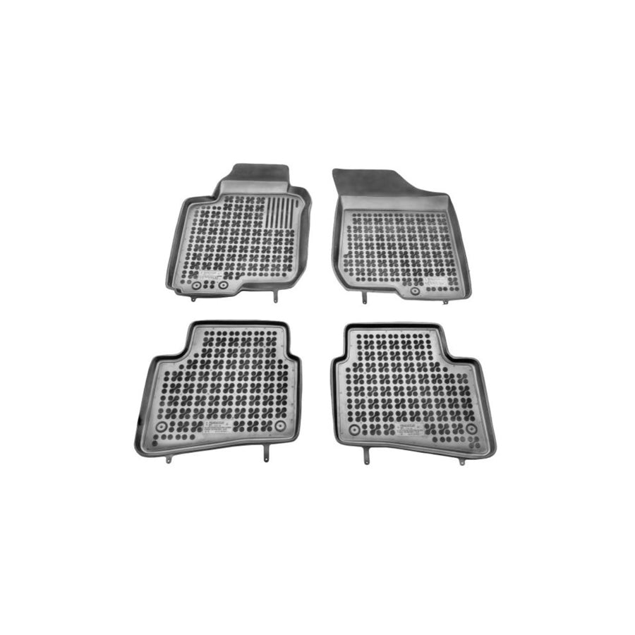 REZAW PLAST 201001 Floor mat set Elastomer, Front and Rear, Black