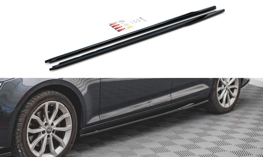 Maxton Design AU-A4-B9-AV-SD1T Side Skirts Diffusers Audi A4 B9 Avant | Duco Car Parts UK Car Parts