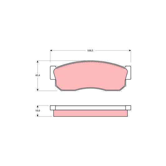 TRW Gdb288 Brake Pad Set Not Prepared For Wear Indicator