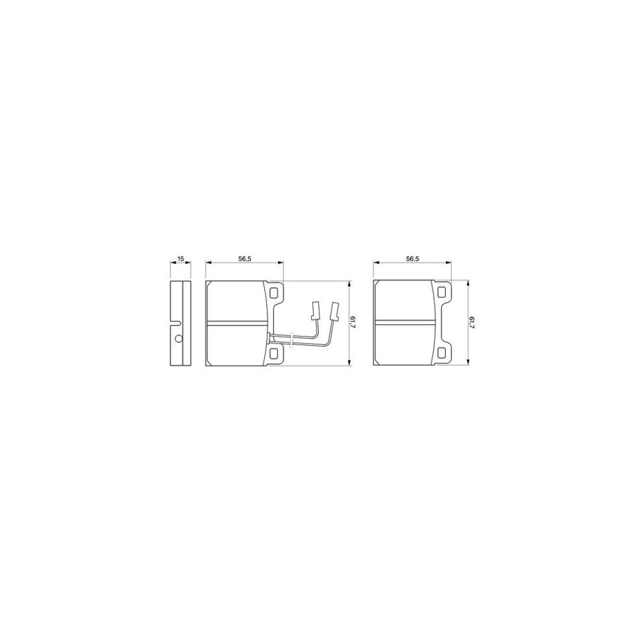 Bosch 0986469111 Brake Pad Set With Mounting Manual 