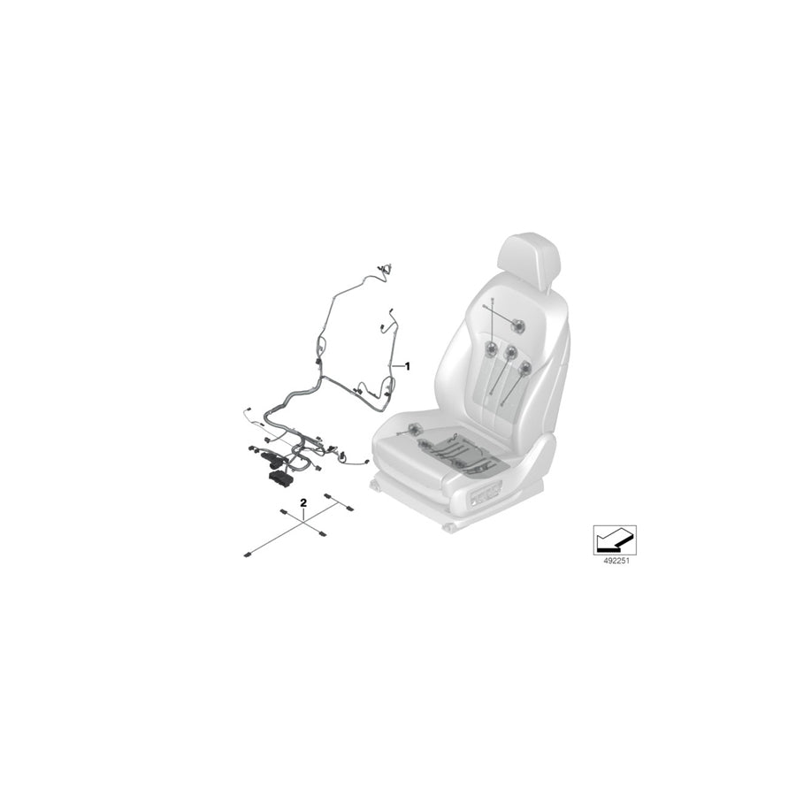 Genuine BMW 61129441396 F91 F92 Wiring Set Seat Left (Inc. M8) | Duco Car Parts UK Car Parts
