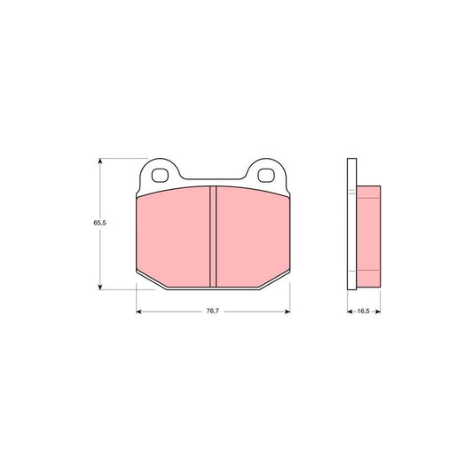 TRW Gdb611 Brake Pad Set Not Prepared For Wear Indicator