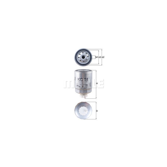 MAHLE ORIGINAL KC 51 Fuel filter Spin-on Filter