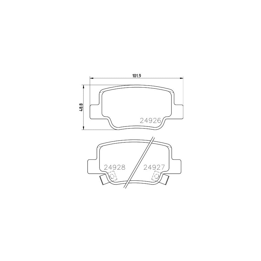 Hella 8DB 355 014 891 Brake Pad Set For Toyota Verso Ar20 With Acoustic Wear Warning