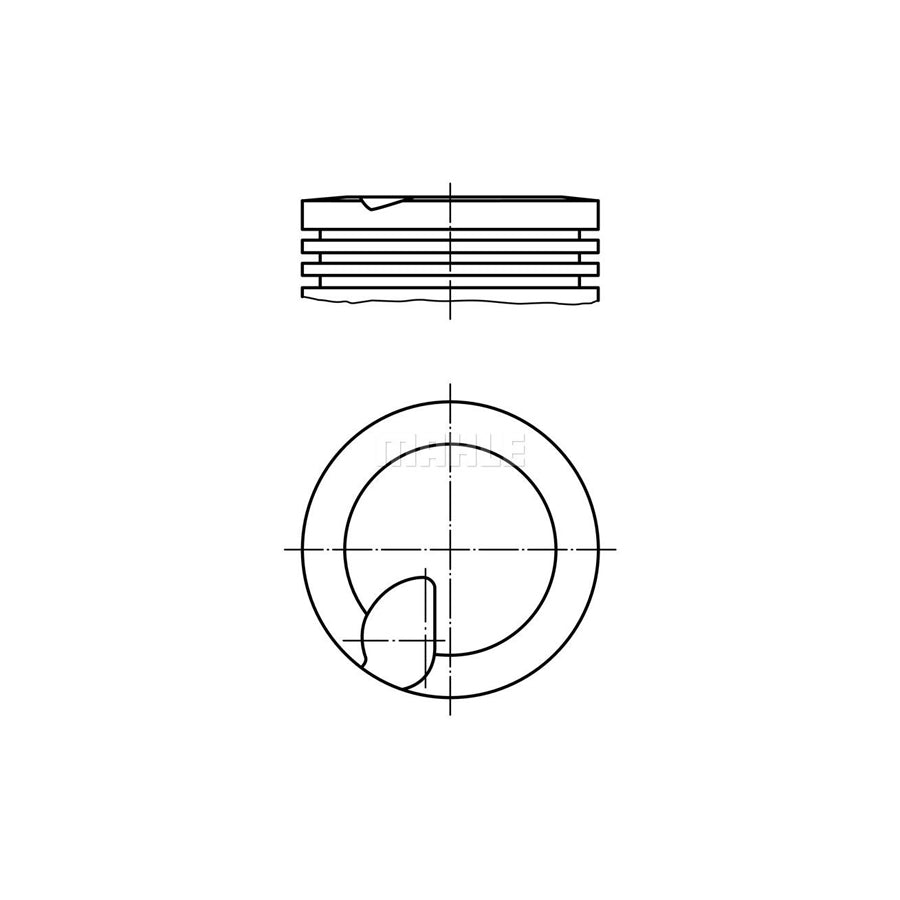 MAHLE ORIGINAL 038 41 01 Piston 81,2 mm