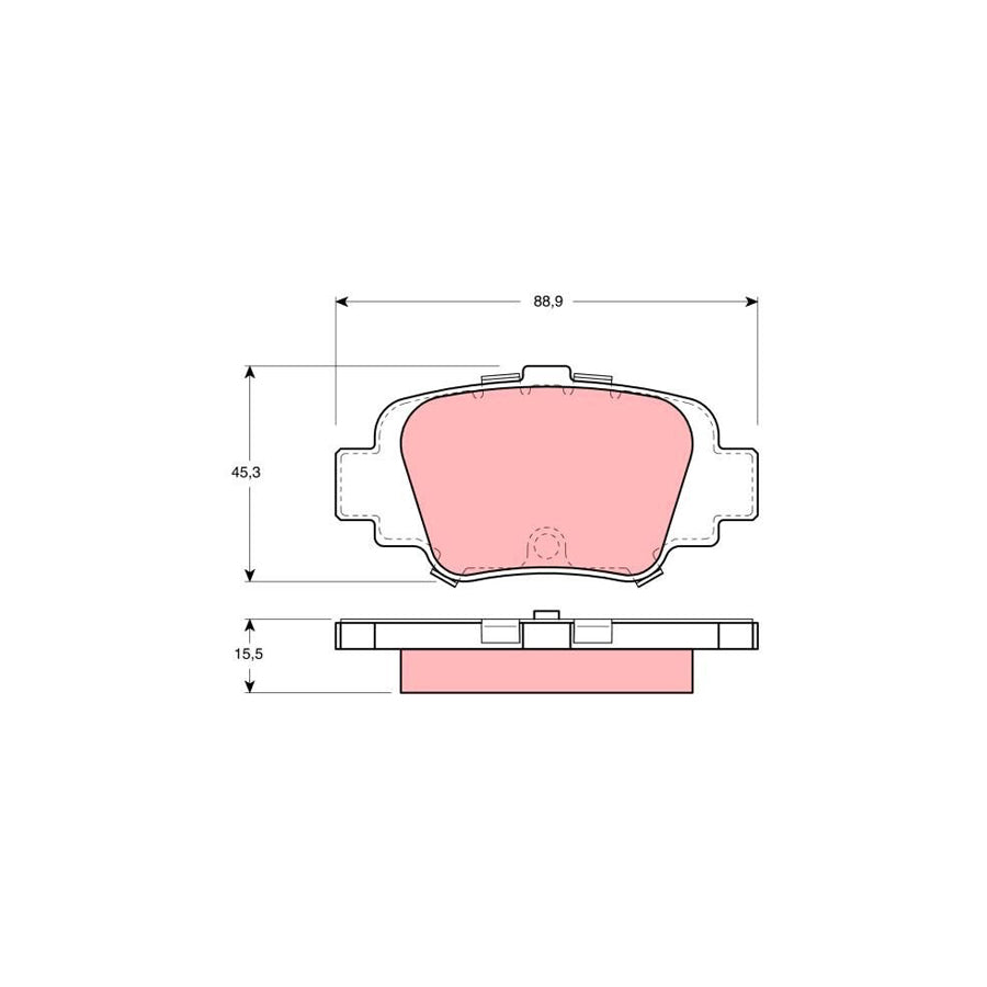 TRW Gdb1060 Brake Pad Set For Nissan Micra Ii Hatchback K11 Not Prepared For Wear Indicator