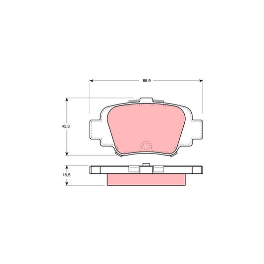 TRW Gdb1060 Brake Pad Set For Nissan Micra Ii Hatchback K11 Not Prepared For Wear Indicator