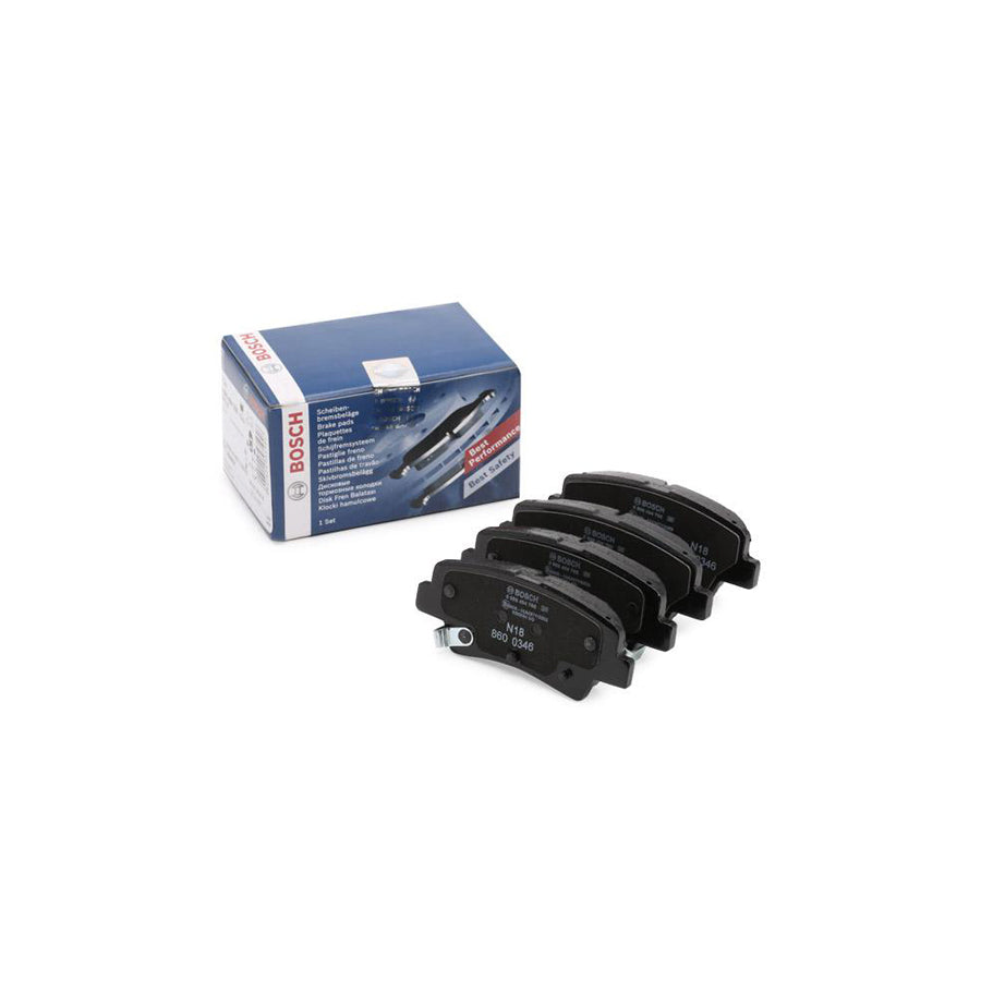 Bosch 0986494768 Brake Pad Set With Acoustic Wear Warning With Anti Squeak Plate BP1942