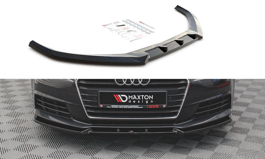Maxton Design AU-A4-B9-FD2T Front Splitter V.2 Audi A4 B9 | Duco Car Parts UK Car Parts