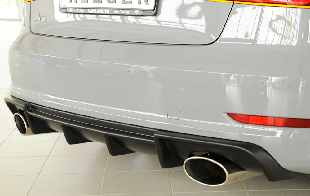 Rieger 00056809 Audi 8V Rear Diffuser for Sport Tailpipe Left & Right (A3 & S3) -  Matte Black