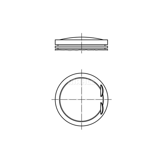 MAHLE ORIGINAL 001 07 01 Piston 91,4 mm, without cooling duct