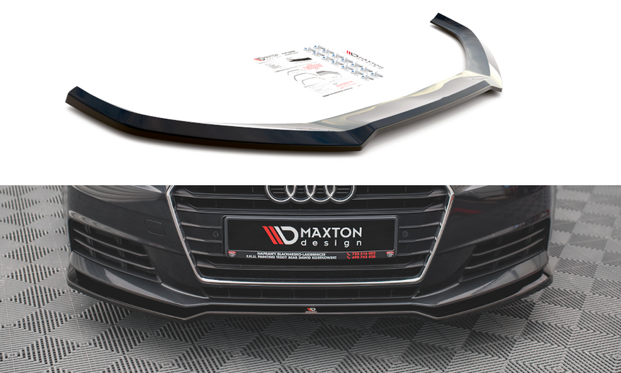 Maxton Design AU-A4-B9-FD1T Front Splitter V.1 Audi A4 B9 | Duco Car Parts UK Car Parts