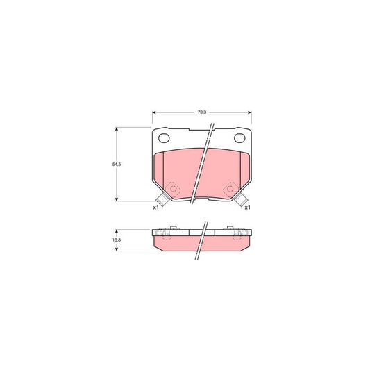 TRW Gdb1007 Brake Pad Set For Nissan 300Zx Coupe Z32 With Acoustic Wear Warning
