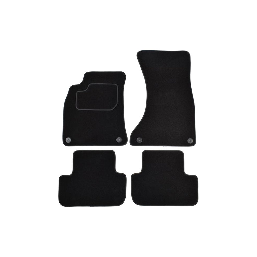 CUSTOPOL Tailored AUD125S Floor mat set for AUDI A4 B8 Saloon (8K2) Textile, Front and Rear, Quantity: 4, Grey
