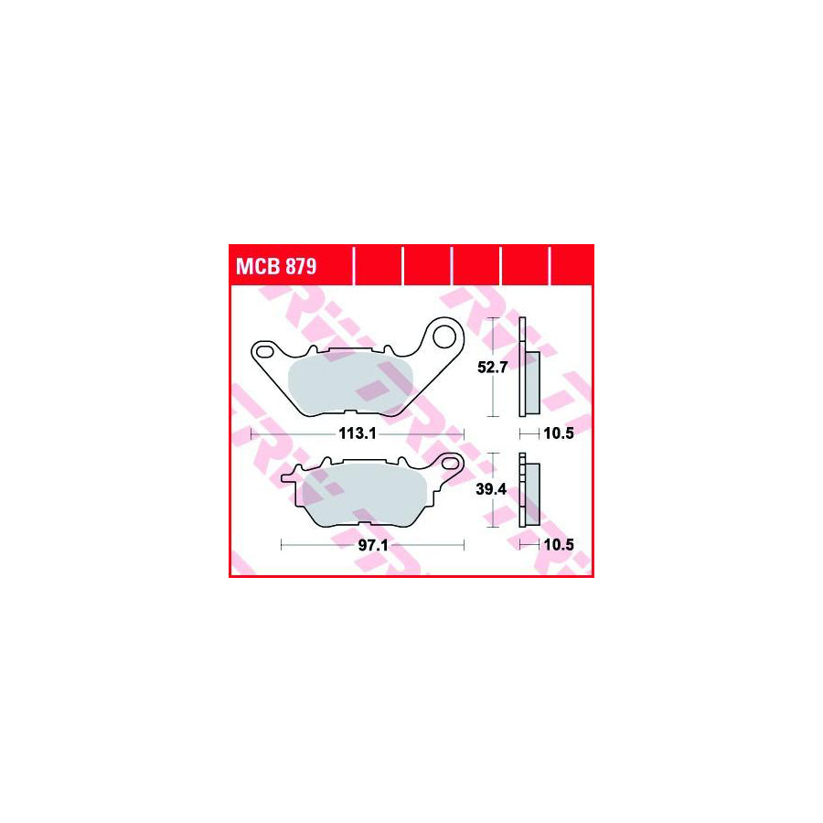 TRW Mcb879 Brake Pad Set Organic Allround