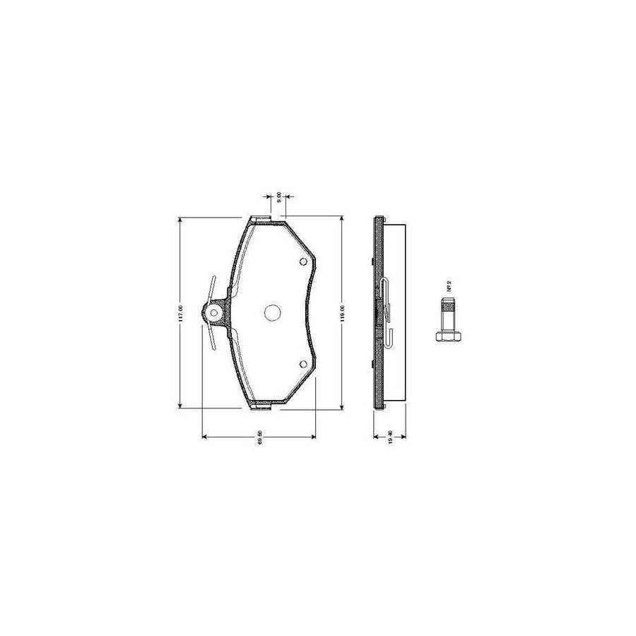 Bosch 0986Tb2311 Brake Pad Set Excl Wear Warning Contact With Bolts With Accessories